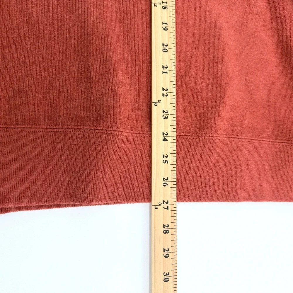 Vintage Polo Ralph Lauren Sweater Men XL Orange V-Neck Cotton Knit Pullover Pony